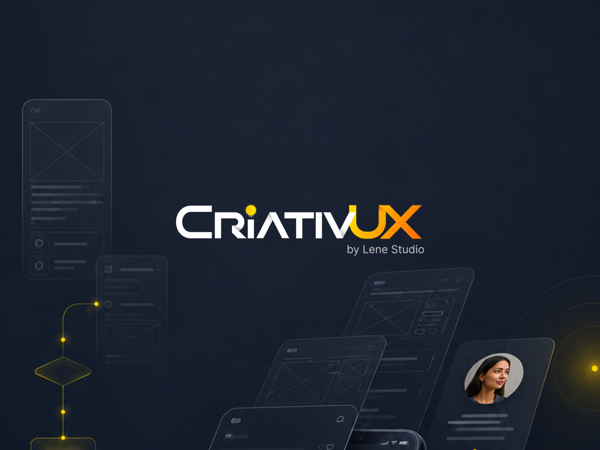 Logotipo do produto CriativUX, by Lene Studio
